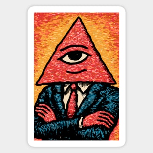 All Seeing Nacho - Business Attire Workplace Humor Magnet